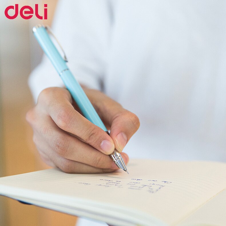 Deli EF nib ink fountain pen for school office writing supply luxury pen with box calligraphy business