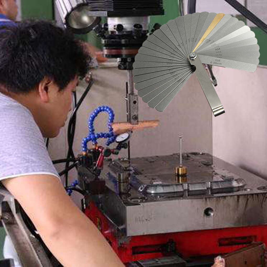 32pcs Range Finder Feeler Gauge Valve Stainless Steel Dual Reading