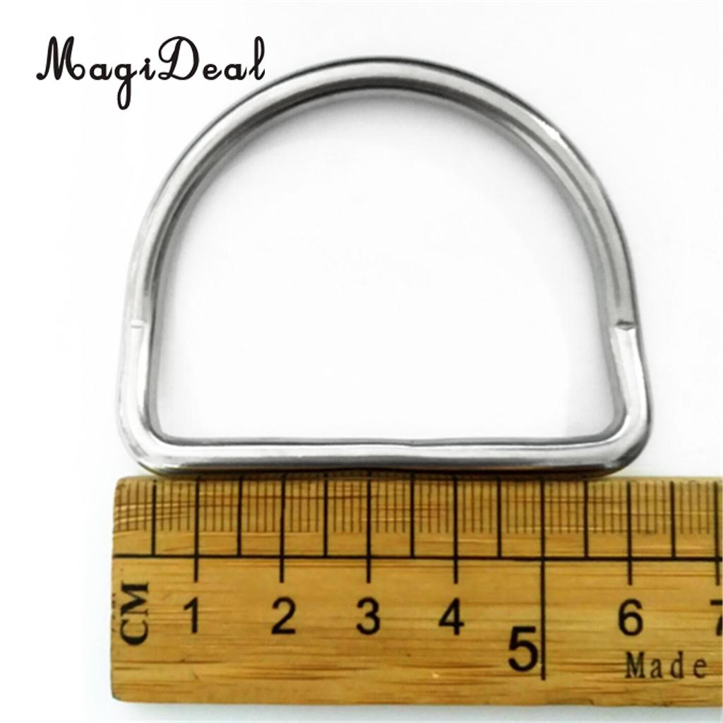 MagiDeal nurkowanie akcesoria robić użytku morskiego 316 nurkować zgięty D pierścień ze stali nierdzewnej