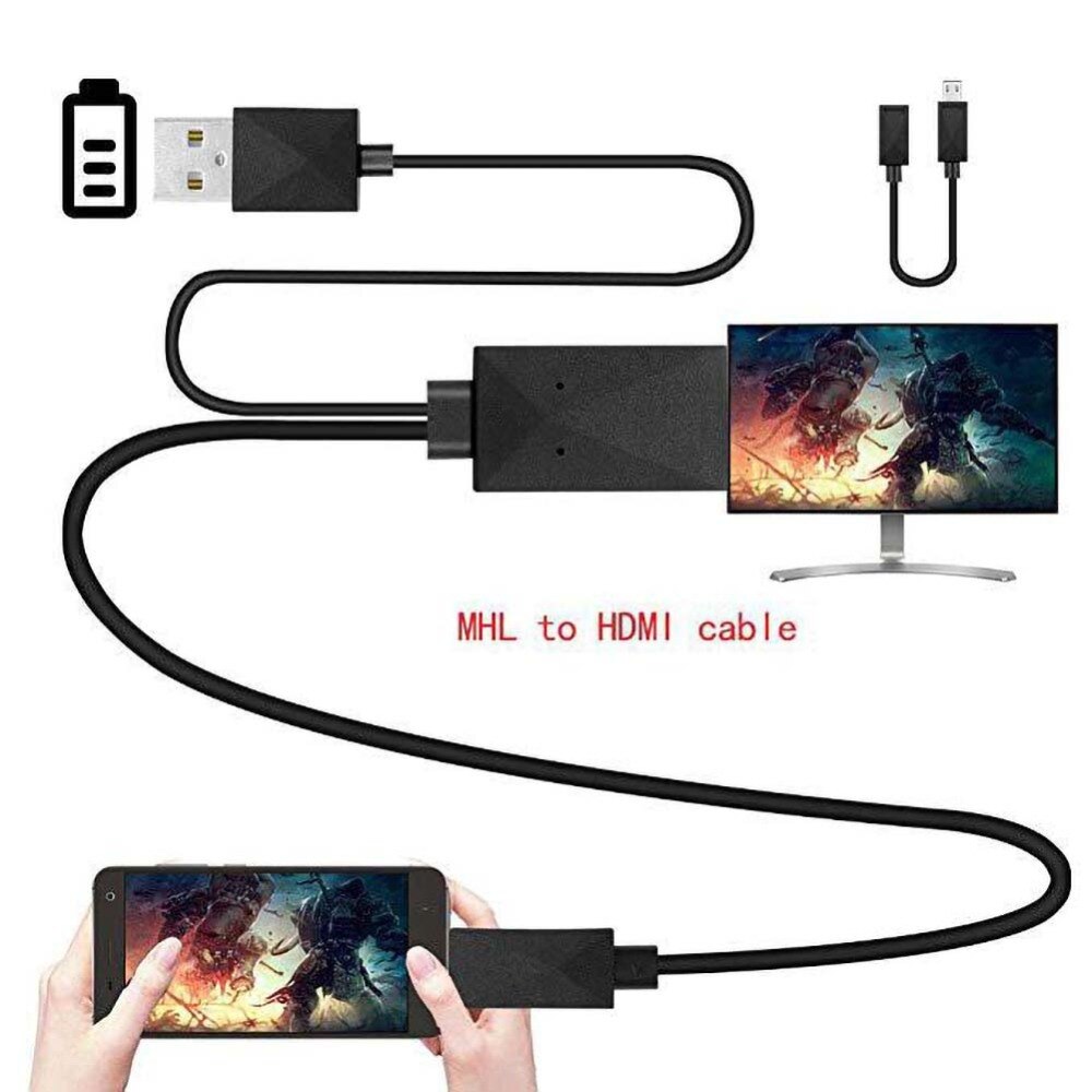 1.8M Micro Usb Mhl Naar Hdmi-Compatibele Kabel 5 Pin 11 Pin Hd Tv Kabels Adapter Voor Samsung huawei Xiaomi Htc Mhl Naar Hdmi Adapter