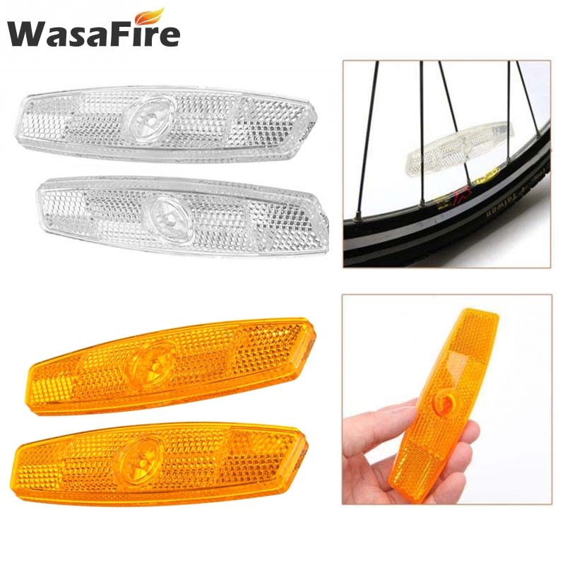 Reflector de radios para bicicleta, luz reflectante para llanta de rueda de bicicleta, luces de advertencia de seguridad nocturna, accesorios de ciclismo, 2 uds.