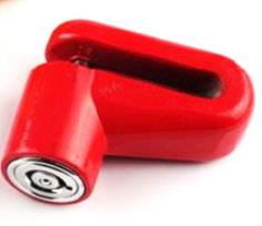 Convenient and fast bicycle disc brake lock mountain bike lock Anti-theft lock: red