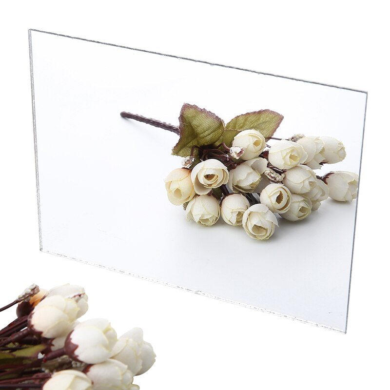 1pc Clear Acrylic Mirror Board Acrylic Plxiglass Mirror Decal Sticker 3mm Thickness Wall Mirror Sheet Home DIY Decor Handmade