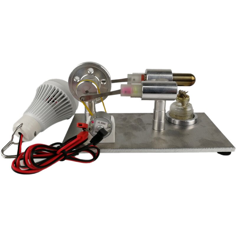 Stirling-generador de bombilla grande, microgenerador de combustión externa, modelo de motor, Mini estudiante, experimento de física