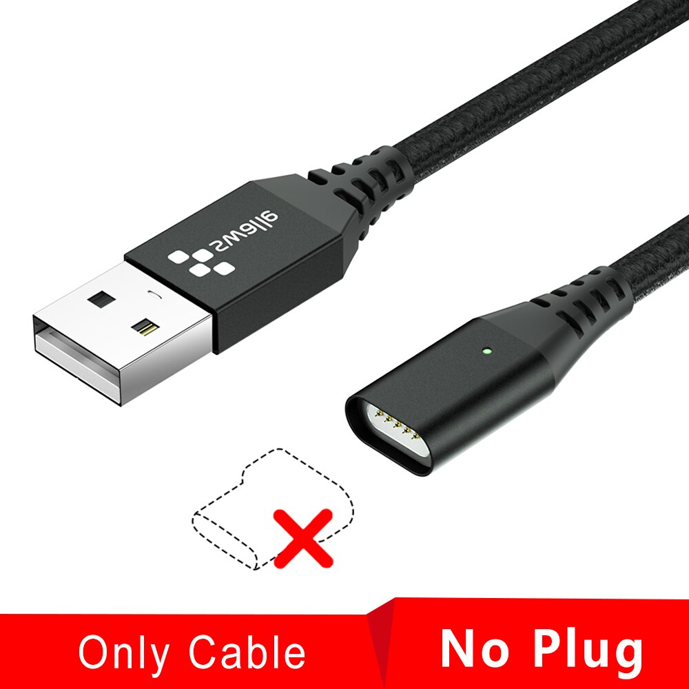 Swai cabo magnético micro usb tipo c, cabo de carregamento rápido para samsung s8 s9 plus, iphone x xr xs max: only cable