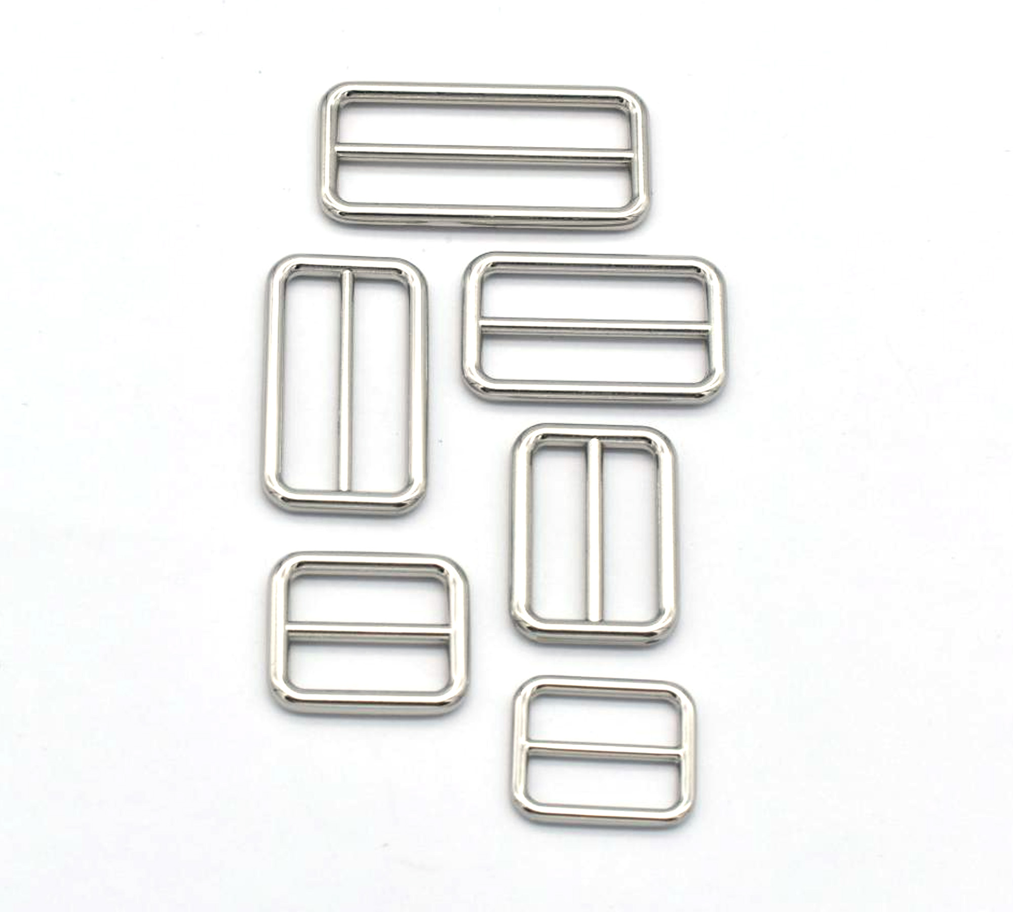 Rectangular Adjustable Webbing Slider Heavy Metal Adjuster Triglides Slide Buckle for Backpack Waist Bag DIY Accessories