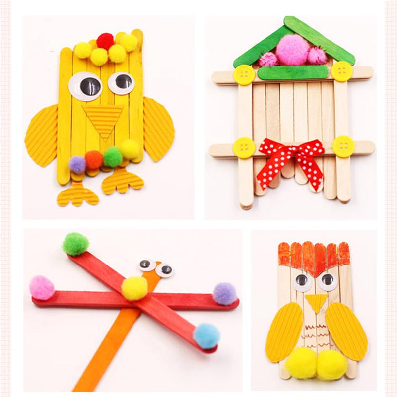 50 unids/set palitos de madera Natural de palito de helado 93mm de longitud de hielo Pop palo cocina Gadget herramientas helados