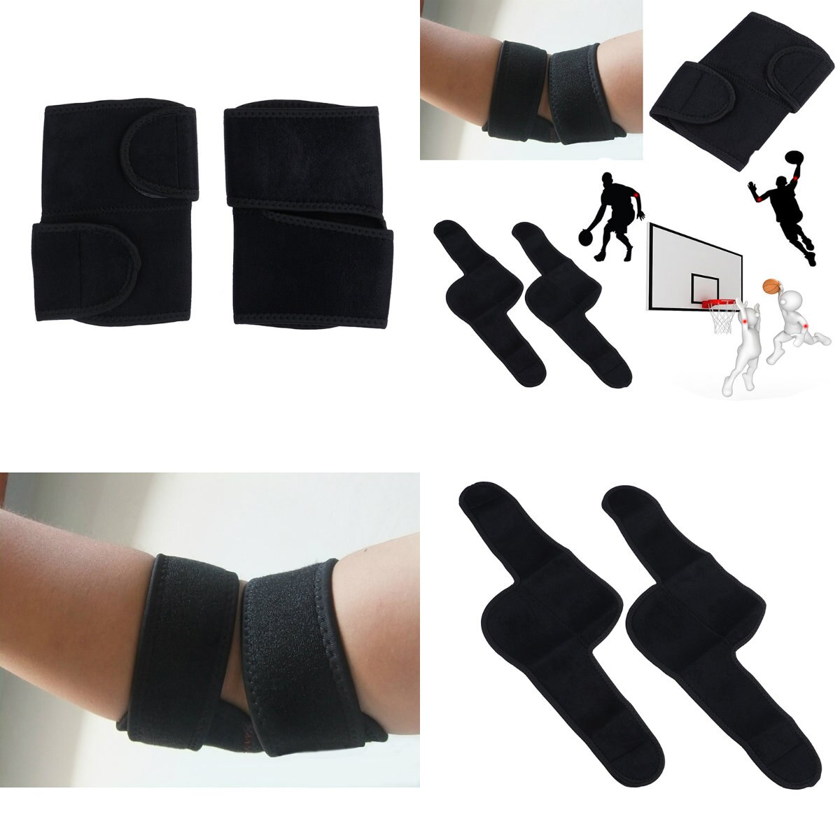 Adjustable Athlete's Strap Elbow Pads Basketball Badminton Tennis Golf Elbow Support Lateral Pain Syndrome Epicondylitis Brace
