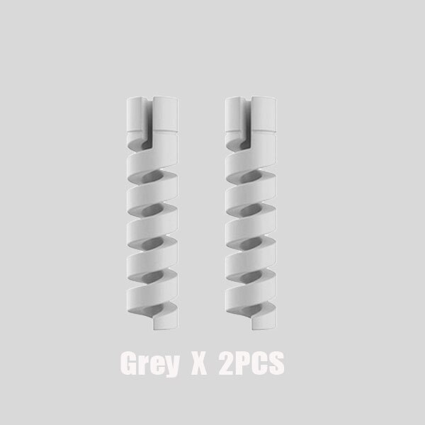 Wire oplot na kable klip kabel do ładowarki Protector do telefonów uchwyt na kabel USB zarządzanie kablami organizer do kabli do myszy słuchawki: 2PCS Gray