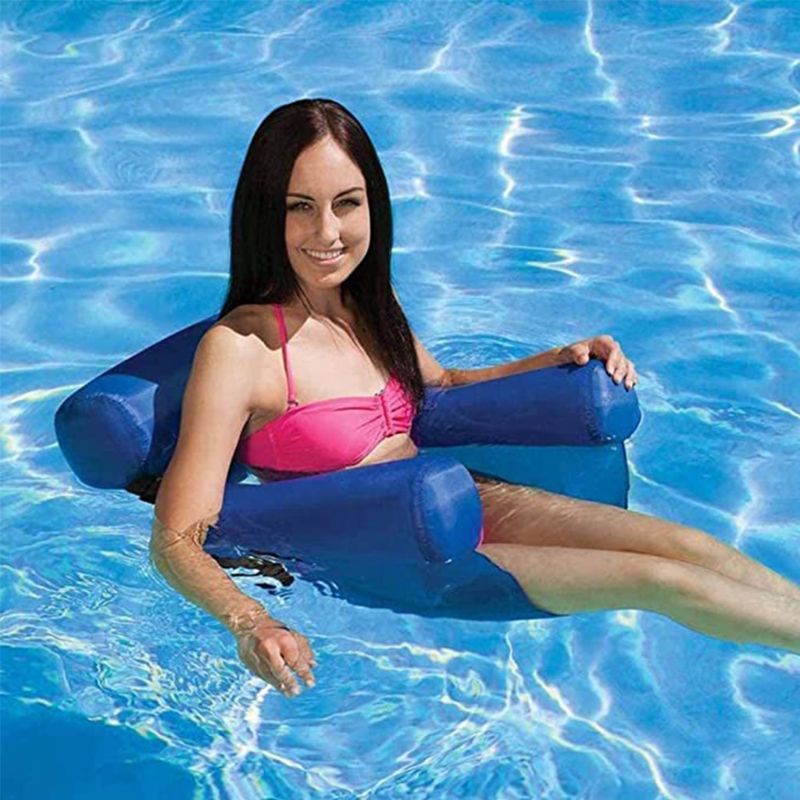 Hammock Inflatable Pool Float Multi-Purpose Summer Swimming Pools Water Chair 63HE