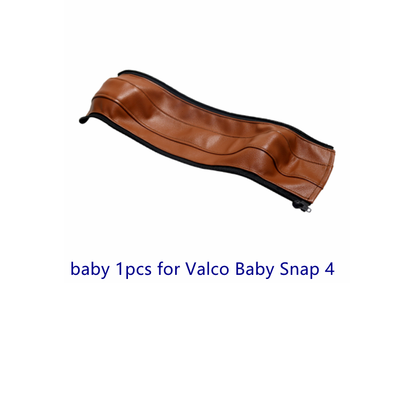 Skinnhåndtak beskyttelsestrekk passer for valco baby snap 4 barnevogn barnevogn stang erme koffert armlen trekk barnevogn tilbehør: Snap 4 baby 1 stk brun