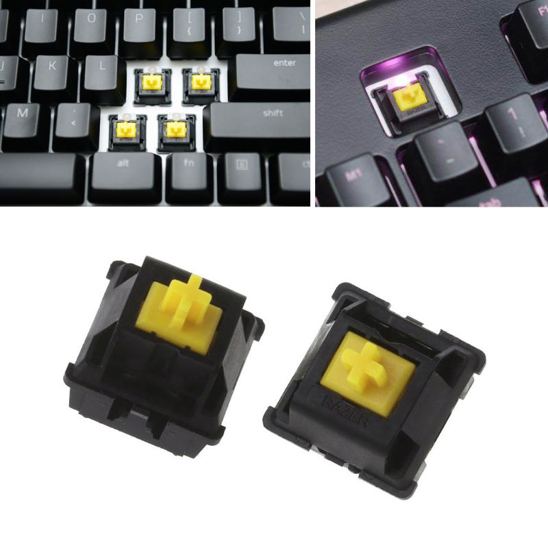 2Pcs Razer Yellow RGB Switches 3 Pin for Razer Blackwidow Chroma Gaming Mechanical Keyboard Switches Cherry MX Gateron Switches