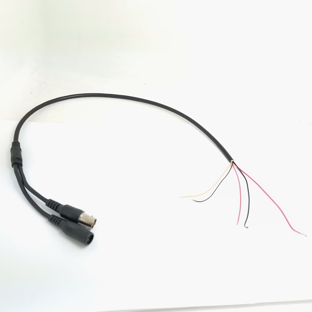 JIENUO-Cable de vídeo de línea de cámara, Cable de alimentación de 12V, Pigtail AHD, analógica, CCTV