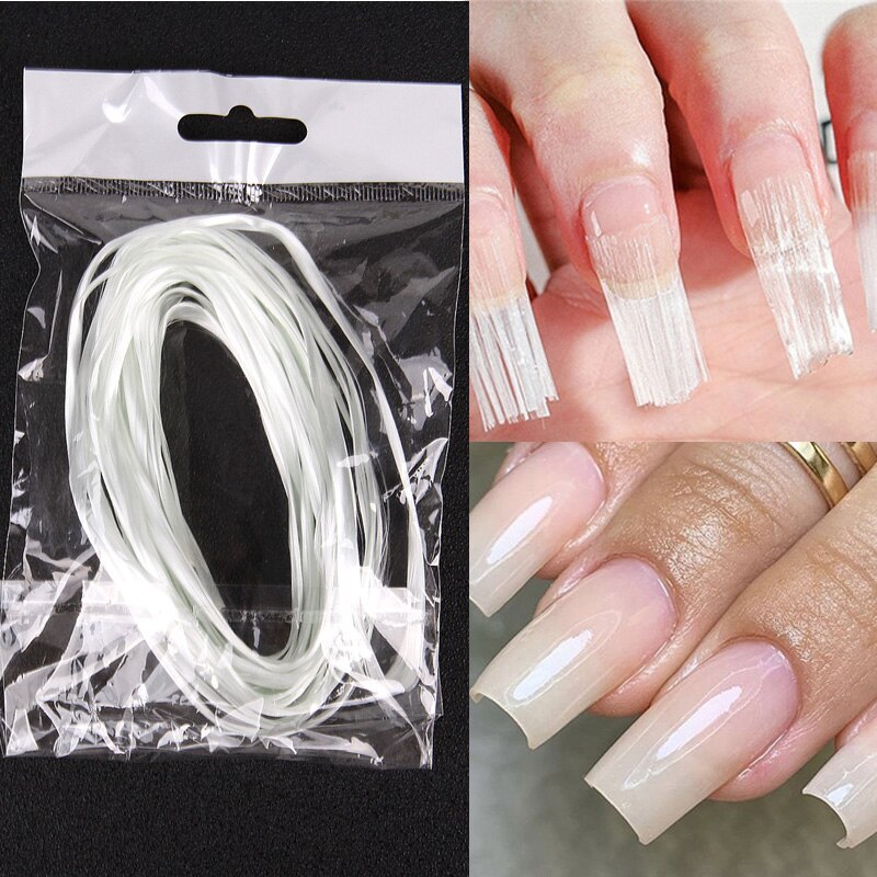 5 m/paquete de arte de uñas de fibra de vidrio forma de extensión de uñas de seda para uñas de fibra puntas acrílicas herramienta de salón de manicura