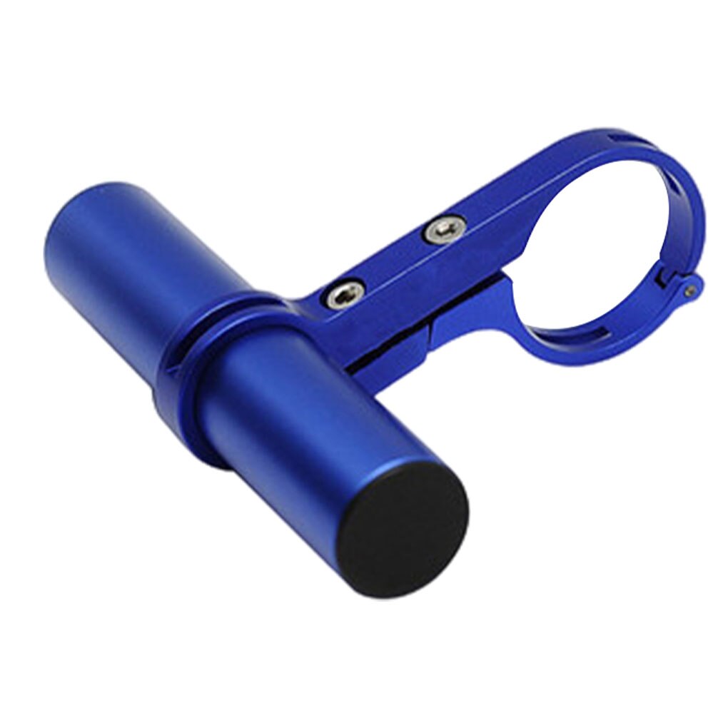 20CM Aluminum Alloy Bicycle Handlebar Extender Mountain Bike Bicycle Front Light Bracket Lamp Flashlight Accessories Lamp Holder: Blue 10CM