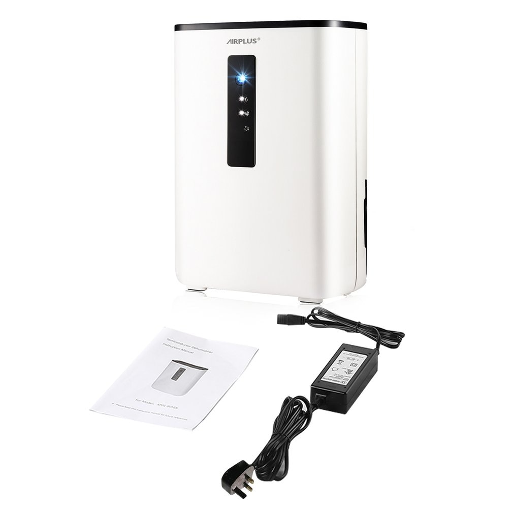 AIRPLUS 65W 110-240V 2.5L Home Air Dehumidifier Semiconductor Desiccant Moisture Absorbing Air Dryer Purify Electric Cooling