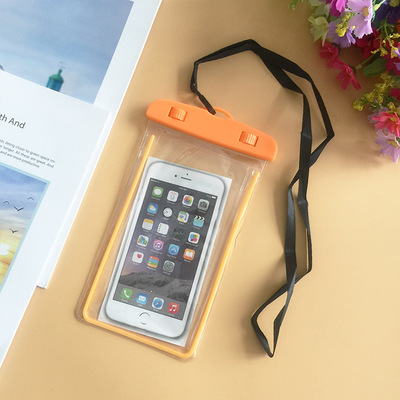 Waterproof Bag Case Universal 6.5 inch Mobile Phone Bag Swim Case Take Photo Under water For iPhone 7 Full Protection Cover Case: FSD-orange