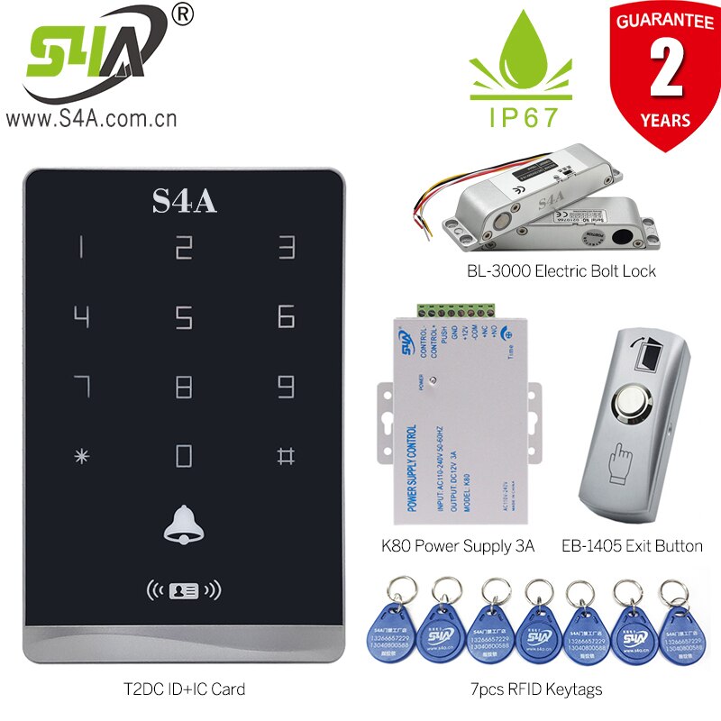 Teclado de Control de acceso Rfid de doble frecuencia, dispositivo de Metal resistente al agua con 1000 usuarios, compatible con NFC, sistema de Control de acceso de puerta RFID