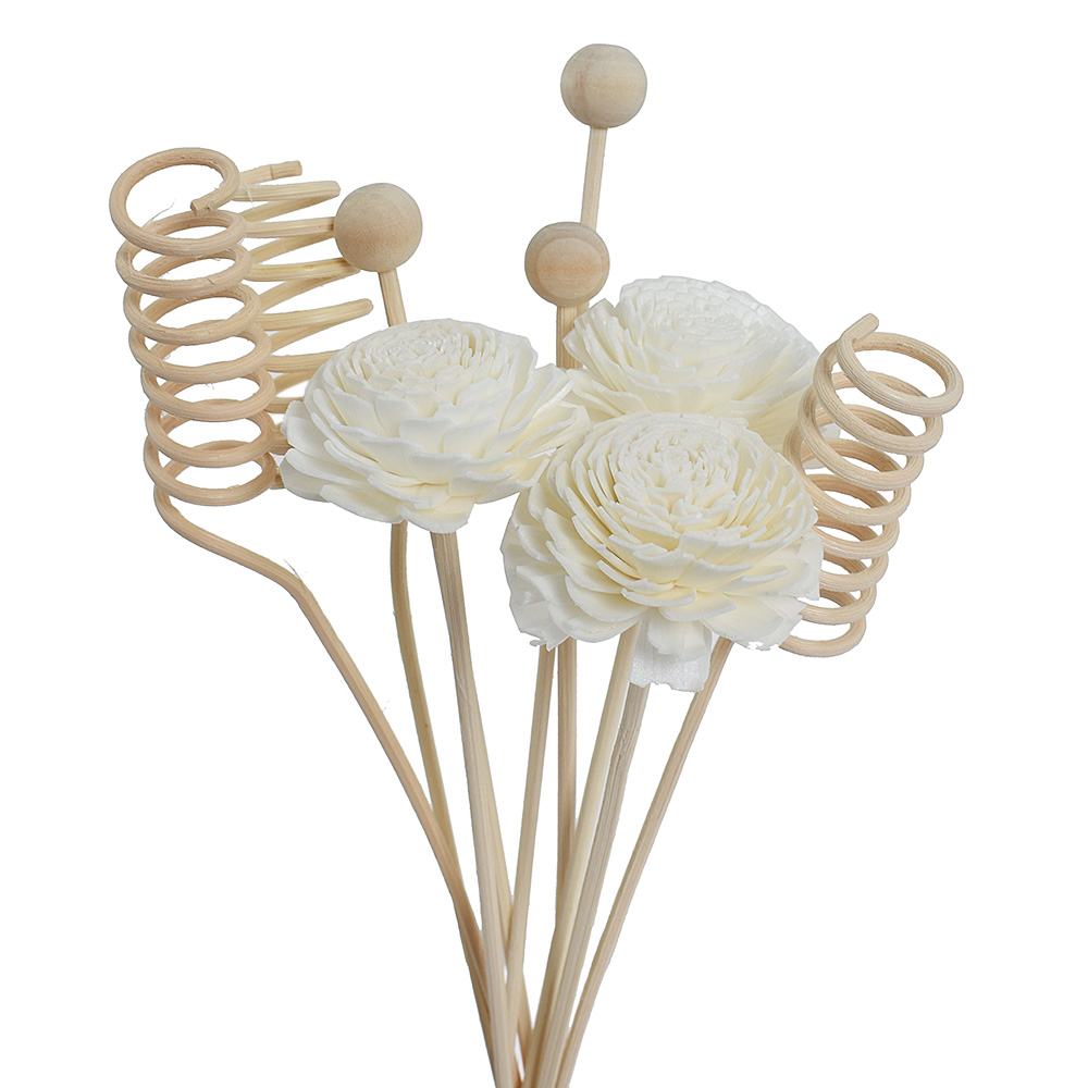 6 stk. /8 stk. /9 stk. kunstige blomster rattan rør duft aroma diffuser refill stick gør-det-selv blomster