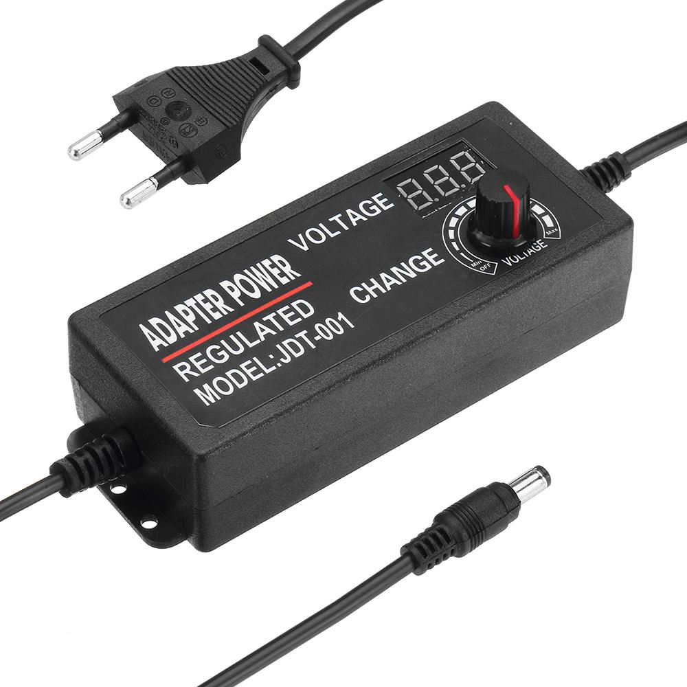 CLAITE 9-24 V 3A 72 W AC/DC Adapter Stroomvoorziening Gereglementeerde Verstelbare Power Adapter Display EU Plug