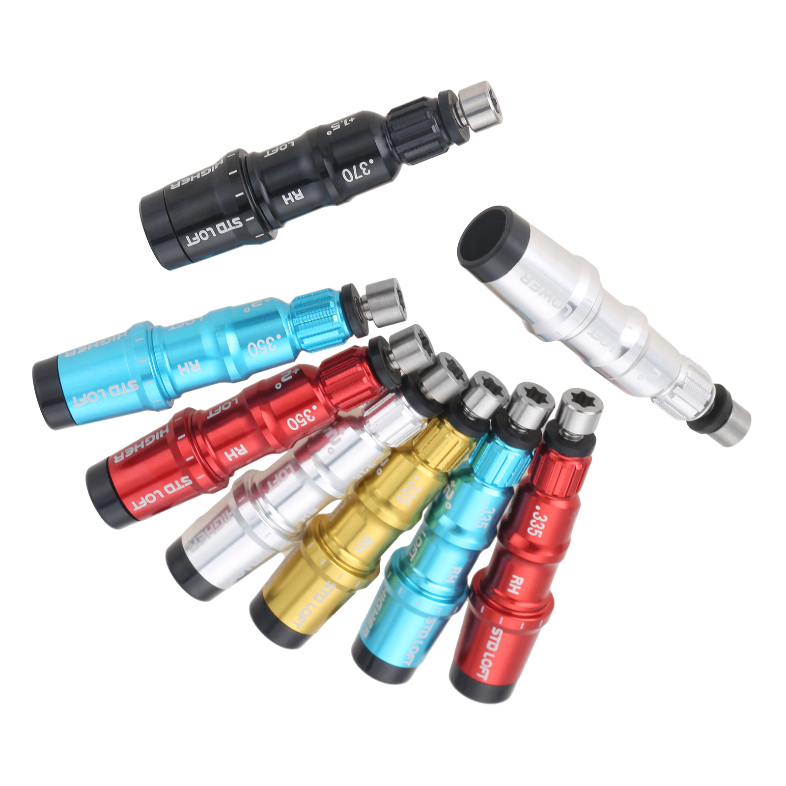 Adaptador de aleación de aluminio para palo de Golf, reemplazo de manga de ejes para Taylormade M3, M4, M5, SIM, SIM2, Driver Fairway, 0.335, 0.350, 0.370