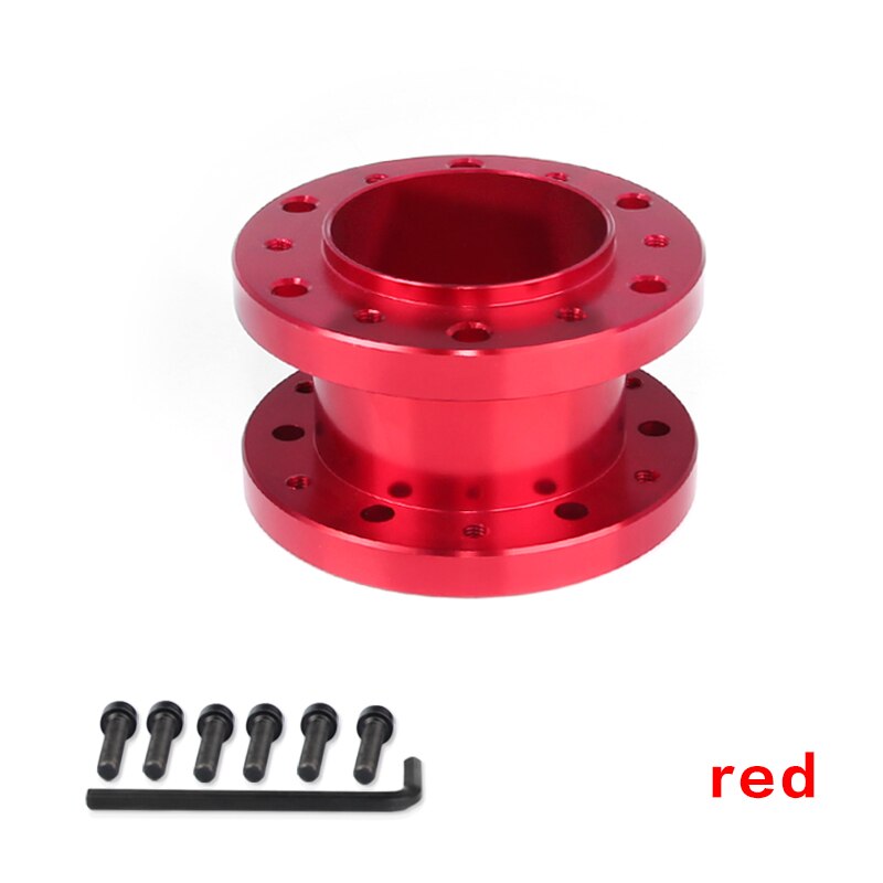 5cm Höhe Aluminium Lenkrad lenkung-rad Hub Adapter Spacer Kit für Auto: red