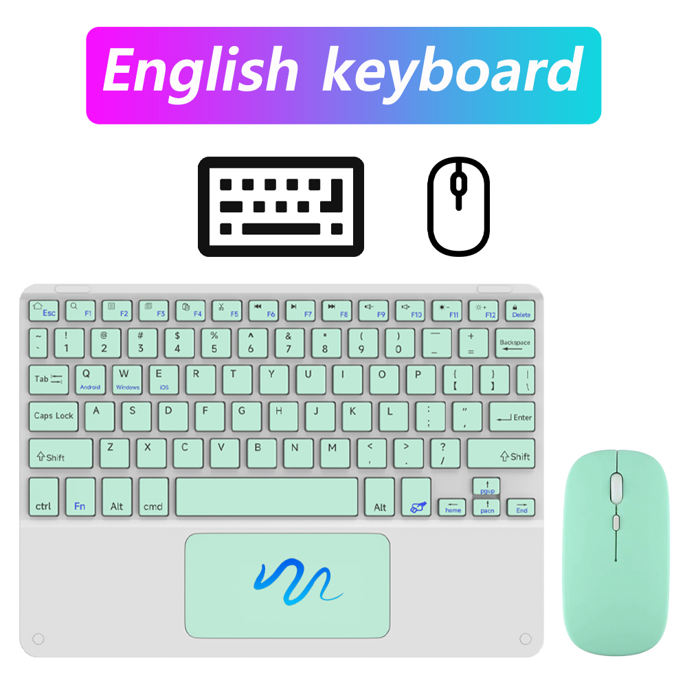 Casepoke touchpad drahtlose tastatur für Android ios huawei xiaomi Tablette ipad Profi Luft Mini koreanische russische spanische tastatur: verrotten