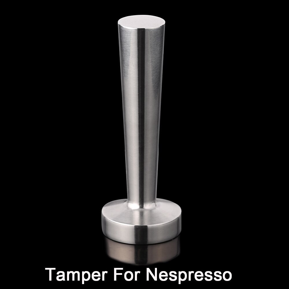 Cápsula de café rellenable Nespresso, cápsulas de filtro de café Espresso de acero inoxidable, cápsulas reutilizables para café, , 4 Uds: 1PCS Tamper