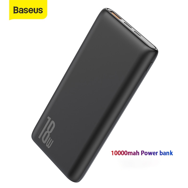 Baseus 10000 Mah Power Bank 18W Quick Charger Qc PD3.0 Snel Opladen Reizen Externe Batterij Powerbank Draagbare Oplader Voor telefoon