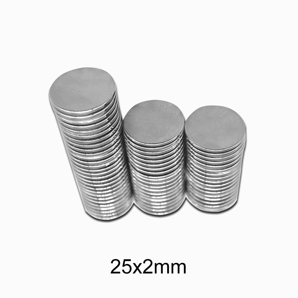 Imanes permanentes de neodimio de 25x2mm 25x2mm 25x2mm 25x2mm 5/10/20/30/50/60 Uds.
