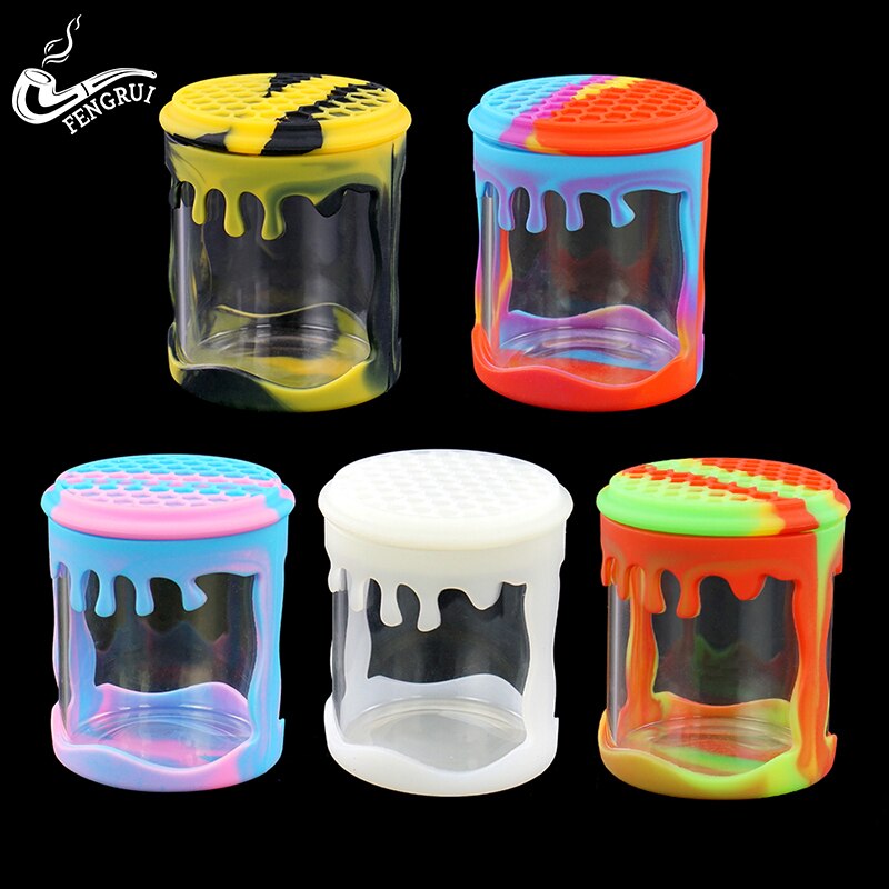 Silikon non-stick stor voksbeholder silikon krukker dab voks glass krukker voks beholder krukker dab konsentrat beholder flaske