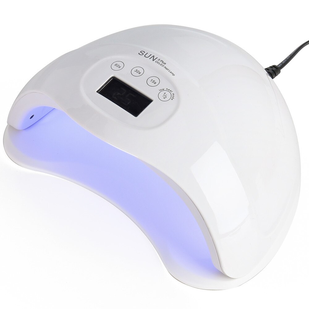 SUN5 Plus 48W Dual Uv Led Nagel Lamp Nagel Droger Gel Polish Curing Licht Met Bodem 30 S/ 60 S Timer Lcd Display