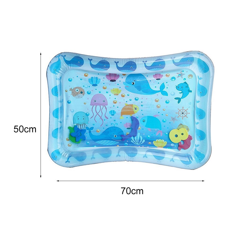 Baby Inflatable Patted Pad Baby Crawling Water Mat Baby Inflatable Toddler Play Water Cushion Pad Soft Mat Fun Activity Pad