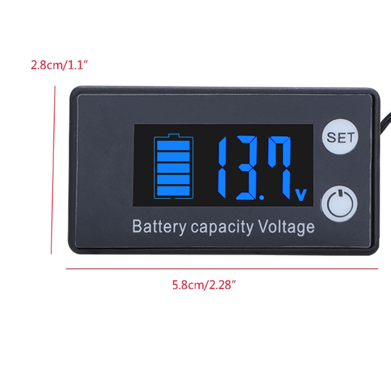 Battery Charge Level Indicator DC 7-70V Lithium Battery Capacity Meter Voltmeter