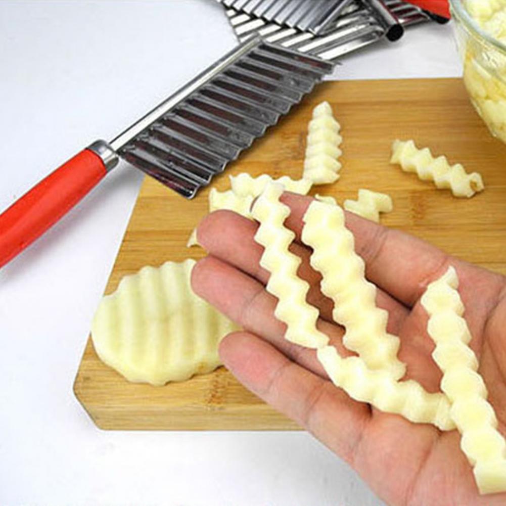 Zig Zag trancheur de frites, coupe-légumes pratique, couteau ondulé pratique, pour Restaurant