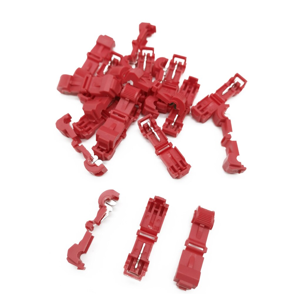 120 Stuks T Type Elektrische Kabel Connectors Splice Draad Scotch Lock Geïsoleerde Mannelijke Vrouwelijke Terminals Crimp Kits