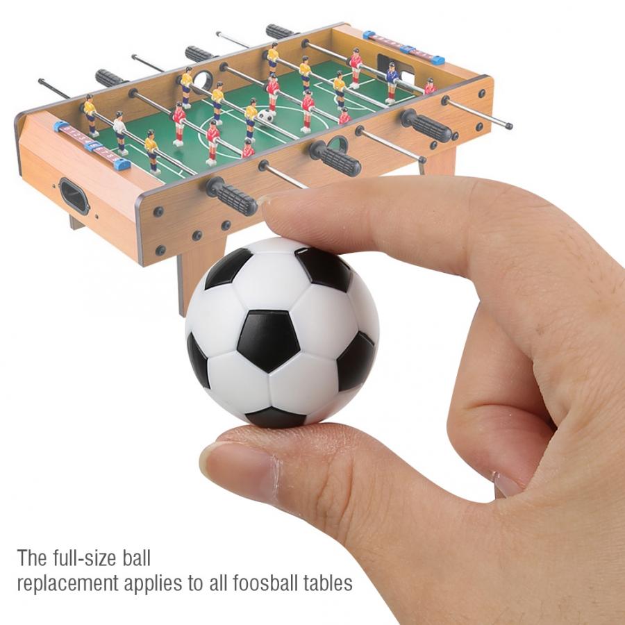 6 unids/pack mesa de Futbolín de fútbol balones de fútbol de Mini de plástico blanco y negro, pelota de fútbol de mesa de fútbol de la máquina