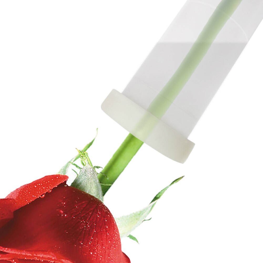 10 Pcs 7cm Rose Flower Tubes Floral Water Tube Vials Plastic Tubes with Caps Garden Tools