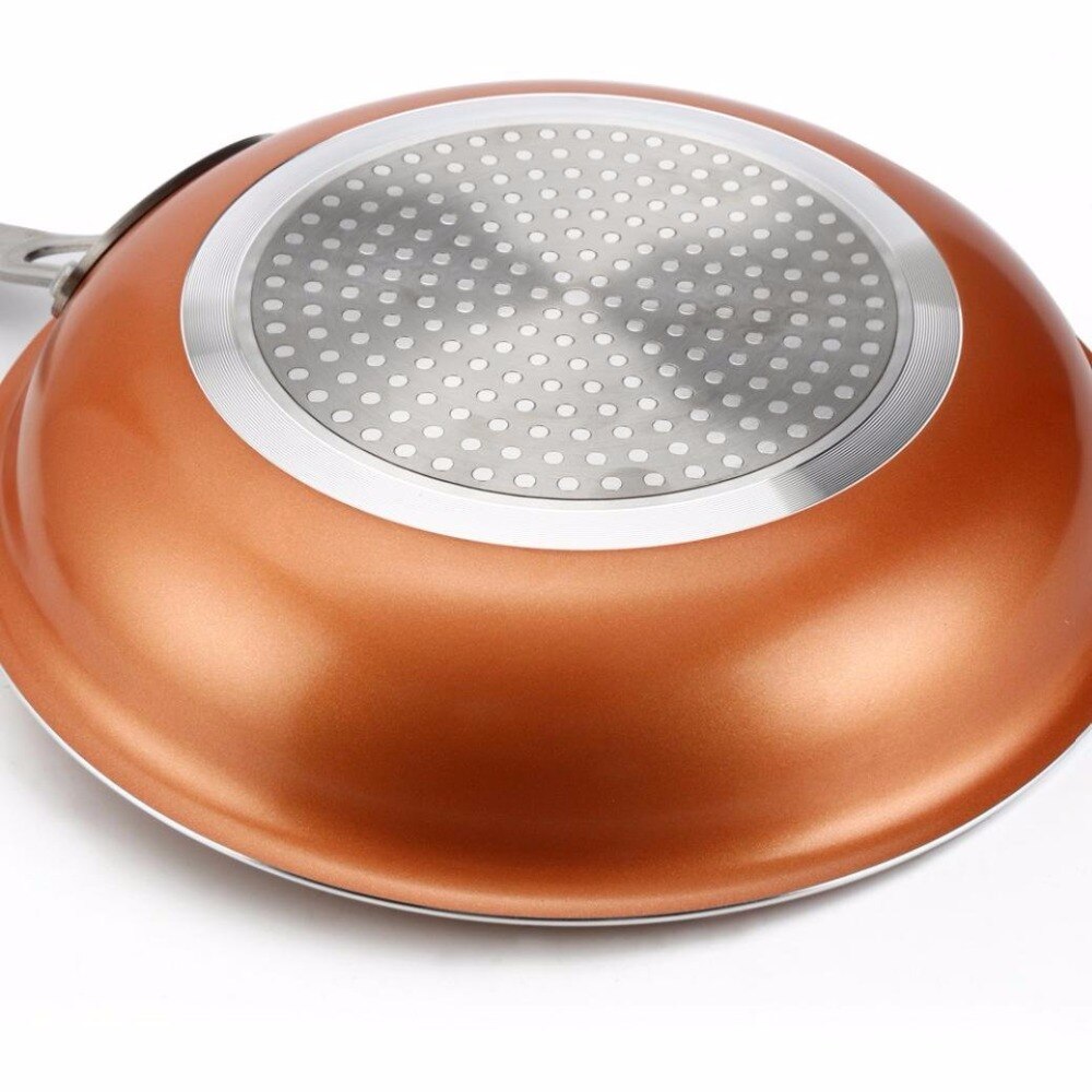 Non Stick Pan Koper Rode Pan Keramische Inductie Koekenpan Pan Veiligheid 8 10 12 Inch Keuken Accessoires