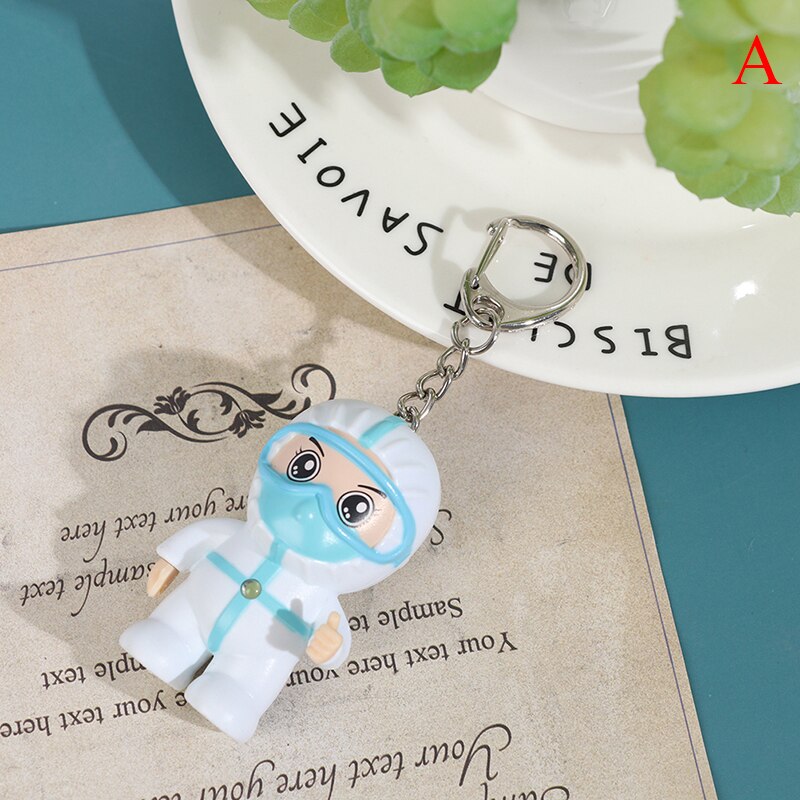 Sleutelhanger Cartoon Verpleegkundige Personeel Humanoid Sleutelhanger Souvenir Thanksgiving Hanger Sleutel Accessoires: A
