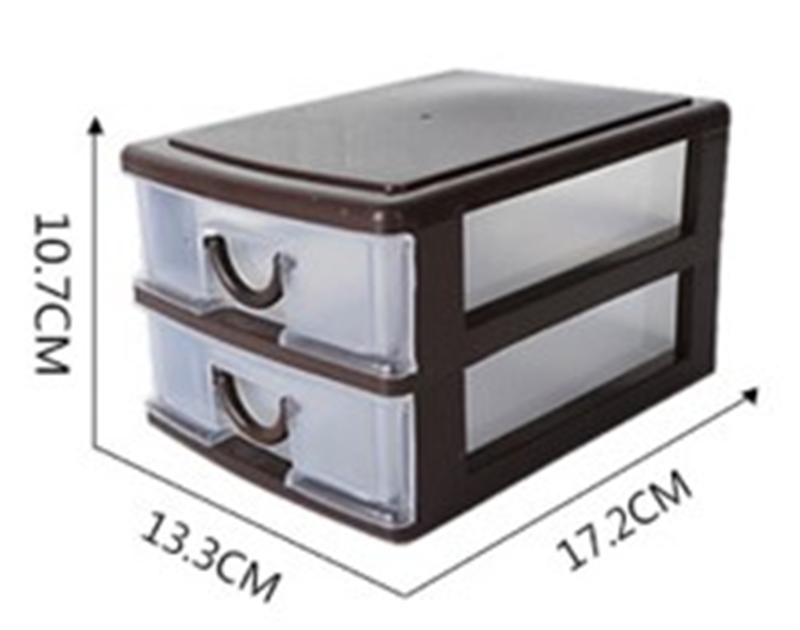 Boîte de rangement de bureau à 4 niveaux, tiroir en plastique, porte-documents et articles divers, armoire à cosmétiques, organisateur de maquillage de bureau: Style 15