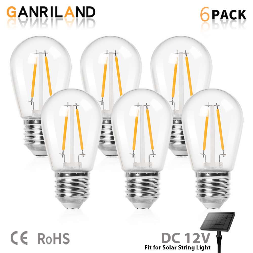 S14 led-lampen als ersatz, 2w niedervolt-lampen ,  e27 bruchsichere kunststoff-außenleuchten, netzunabhängige solarbatteriesysteme 12v wohnmobil-dekoration: Blau