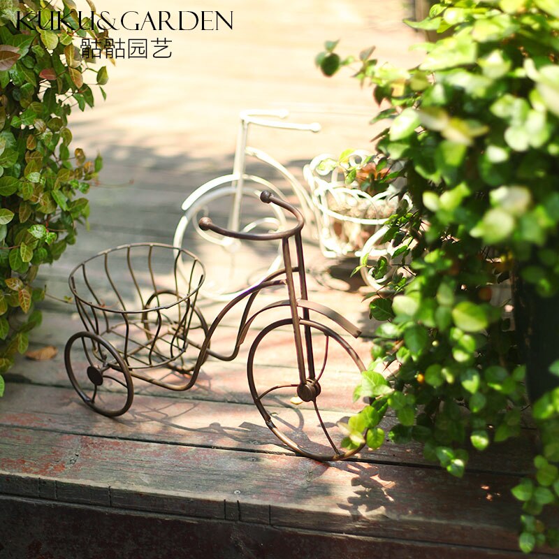 Europese Tieyi Retro Mini-Driewieler Fiets Vorm Creatieve Bloem Stand Multi-Flesh Tieyi Bloempot Regeling