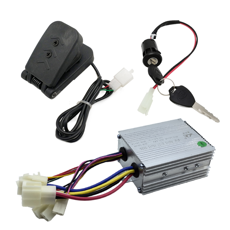 12V 24V 36V 48V 250W 350W 500W 800W 1000W Electric kart beach car with accelerator pedal brushed speed motor controller: Dark Grey