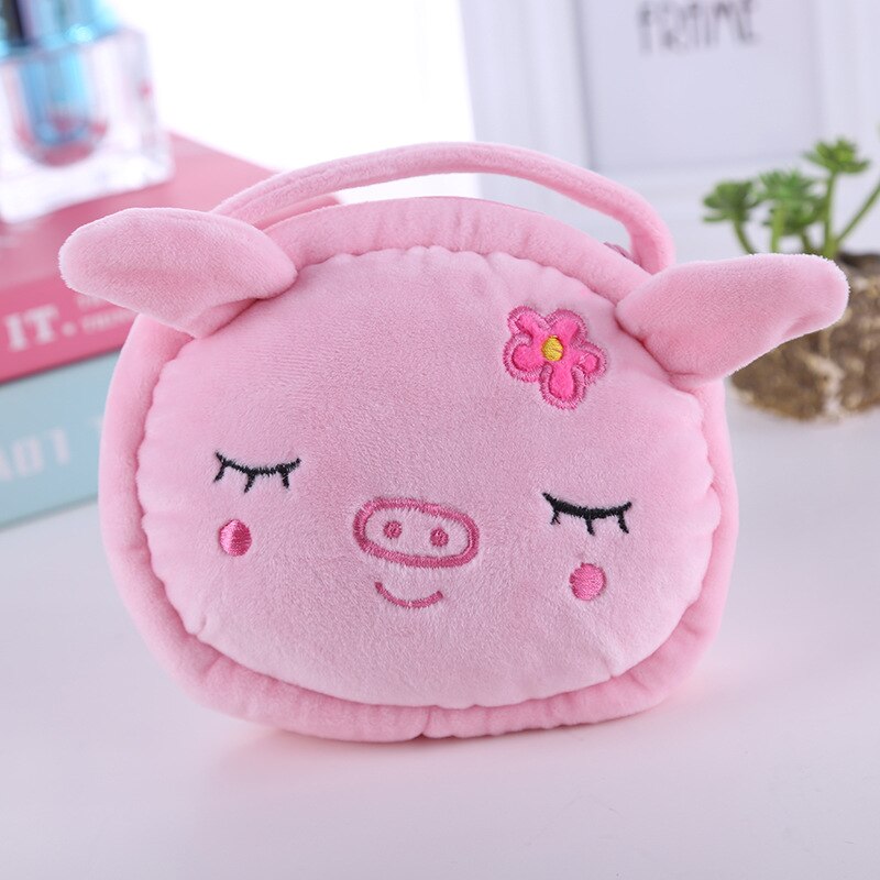 Animaux en peluche créatifs ours chat éléphant Panda femmes bandoulière sac de messager dessin animé doux en peluche Kawaii fermeture éclair filles pièces de monnaie sacs: G