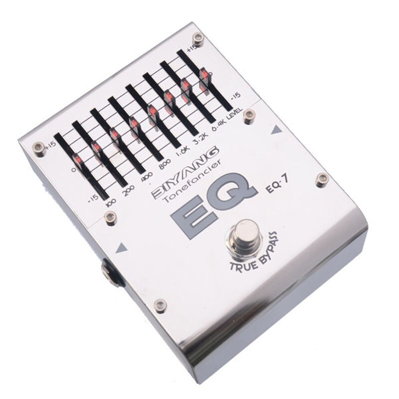 Biyang ToneFancier Series EQ-7, ecualizador gráfico de 7 bandas, Pedal EQ de guitarra eléctrica, Bypass verdadero con conector de pedal dorado