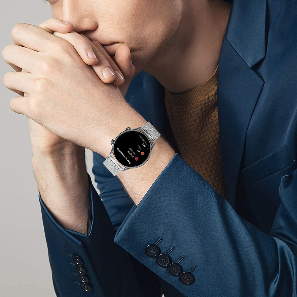 Correa de reloj de malla de 22mm para Huami Amazfit GTR 4 3 Pro 2 2e Bip 5 pulsera milanesa correa de muñeca para cierre GTR 47mm Pace Stratos