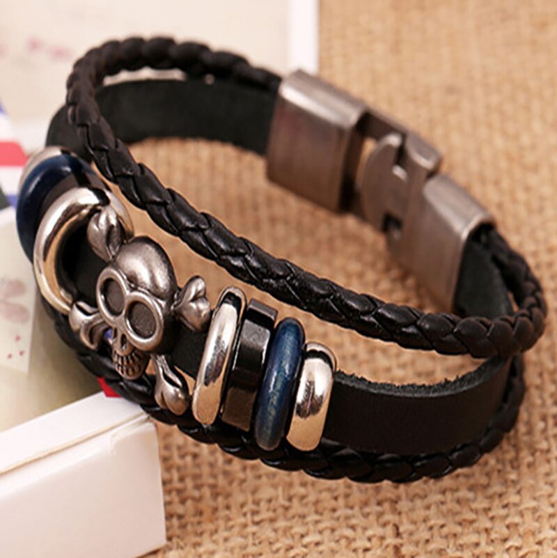 CIBOCIBO rétro Bracelet hommes hommes Bracelet breloque en cuir tressé corde Bracelet brassard Simple Pulsera Hombre