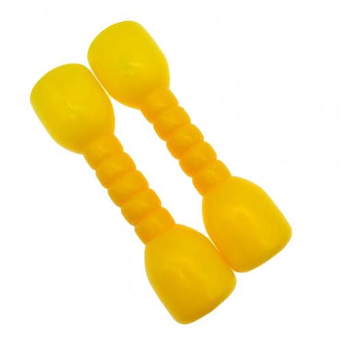 2Pcs Fitness Dumbbells Children Arm Muscles Training Hand Weights Easy to Hold Strength Training Non-slip Children Dumbbells: Yellow