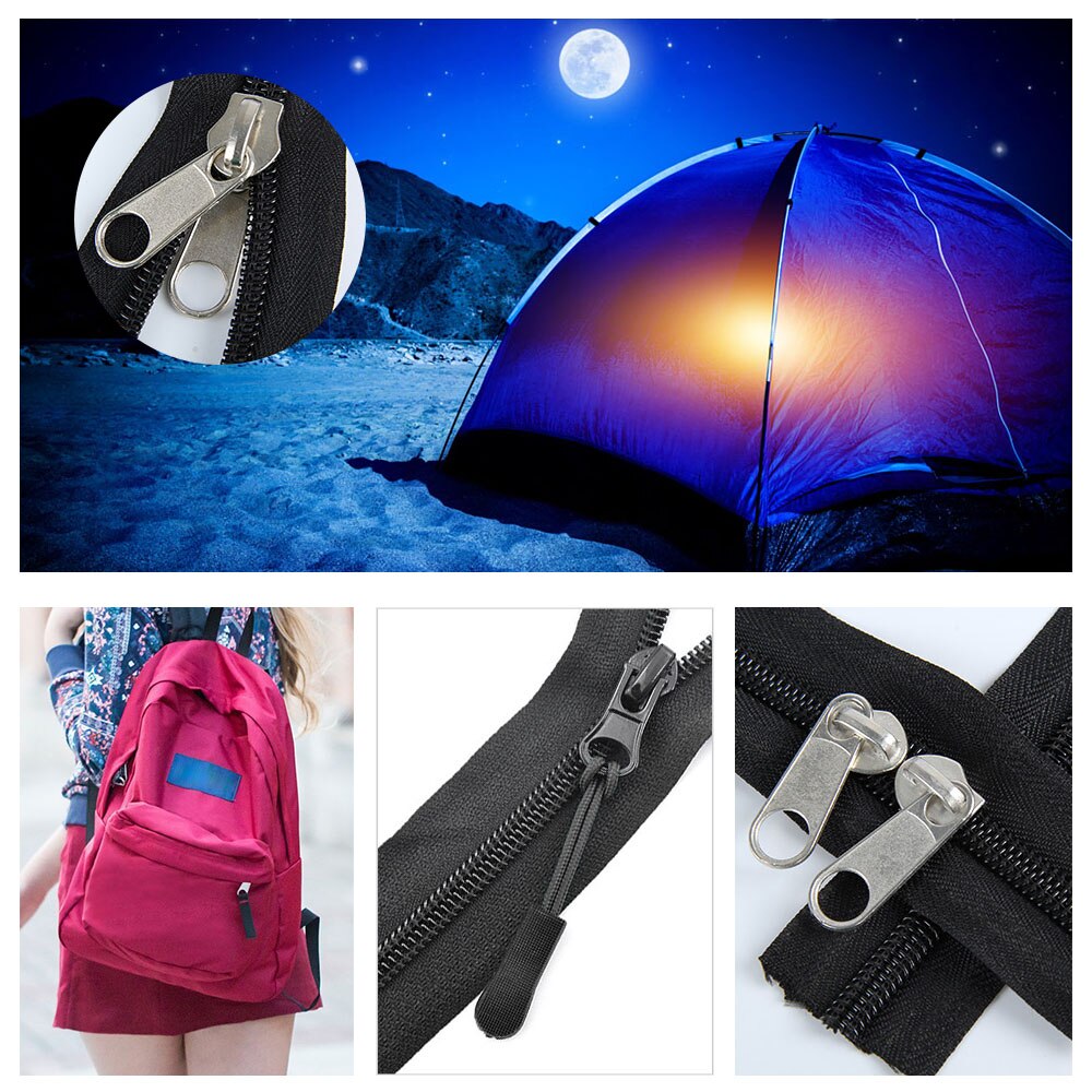 Zipper Repair Kit Replacement Metal Handle Zipper Extender Tab Fixer Zipper Sliders for Luggage Cloths Jacket Installation Tools